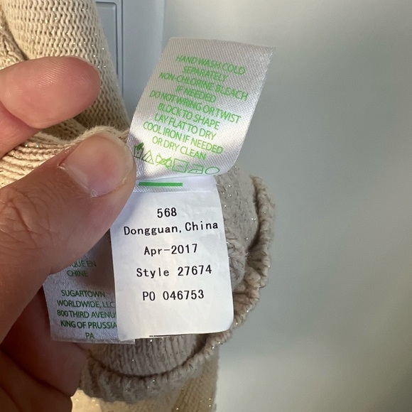 Lilly Pulitzer Girls Mini Abbott Sweater Cardiagan Gold with Fringes Medium - Picture 5 of 7